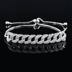 DIAMOND S925 STERLING SILVER BRACELET, NICE BRACELET, CUTE BRACELET
